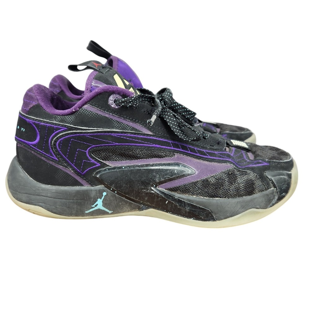 Jordan Luka‎ 2 Basketball Shoes Mens 8.5 Black Purple Space Hunter Sneakers